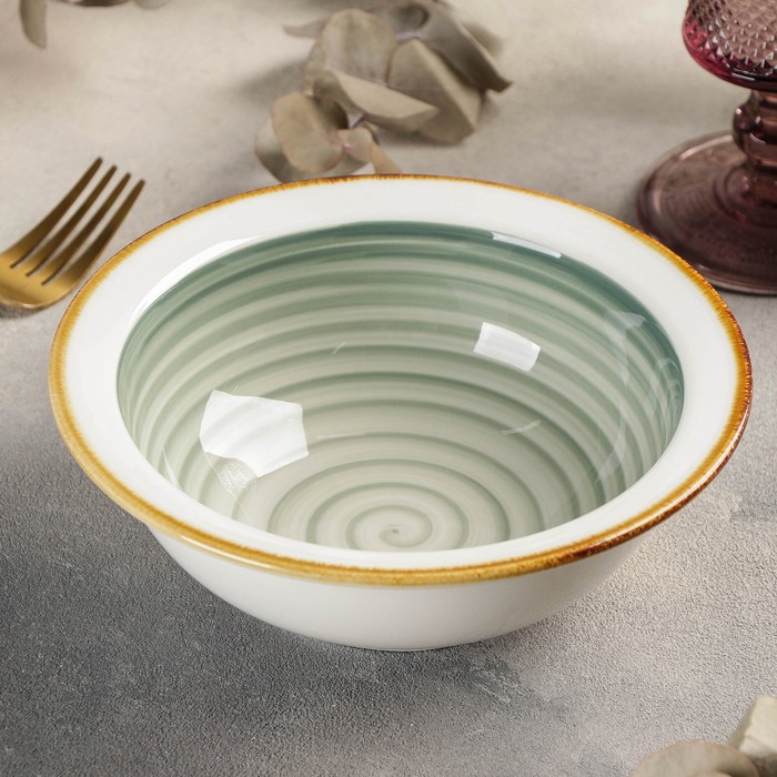 

Салатник «Крафт», 600 мл, 18×6 см, цвет темно-зелёный