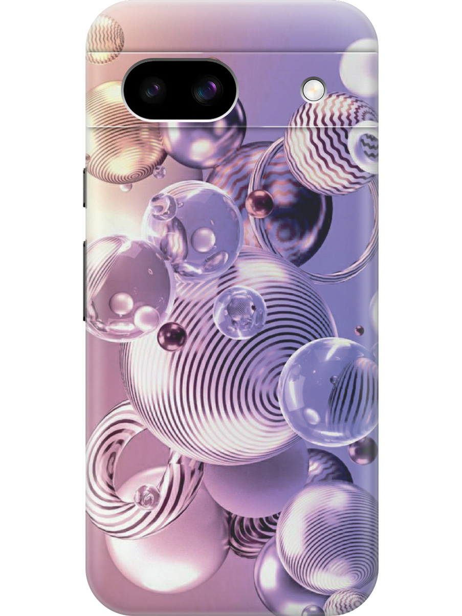 

Силиконовый чехол на Google Pixel 8a с принтом "Сиреневые шарики", Прозрачный;фиолетовый;черный, 784809131