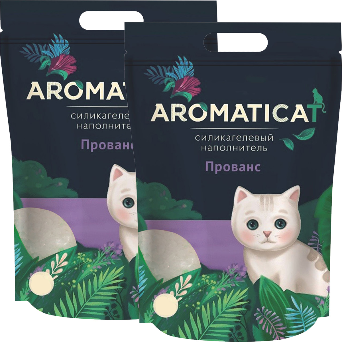 фото Aromaticat aromaticat прованс наполнитель силикагелевый для туалета кошек (5 + 5 л)