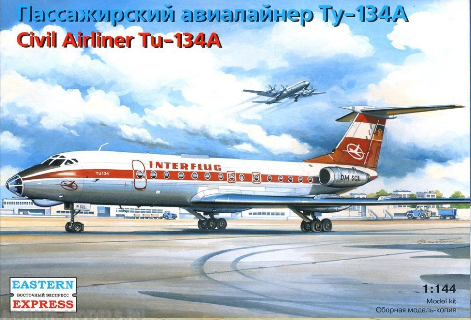 

Сборная модель EASTERN EXPRESS Авиалайнер Ту-134А 1/144 EE14416