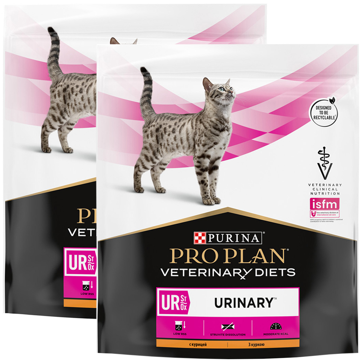 Сухой корм для кошек Pro Plan Urinary при мочекаменной болезни, курица, 2шт по 0,35кг