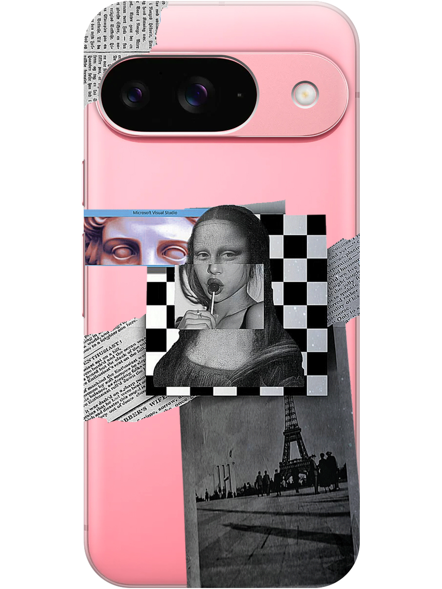 

Силиконовый чехол на Google Pixel 9 с принтом "Стикеры из Парижа" прозрачный, Прозрачный;серый;черный, 784809785