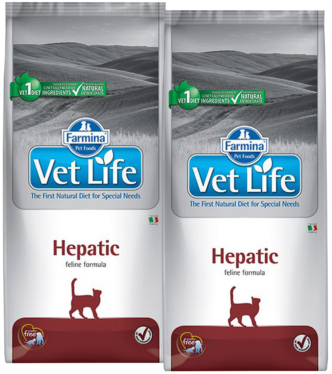 фото Сухой корм для кошек farmina vet life feline hepatic, 2 шт по 2 кг