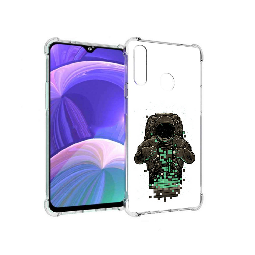 

Чехол MyPads Tocco для Samsung Galaxy A20s космонавт с пикселями (PT139755.554.394), Прозрачный, Tocco