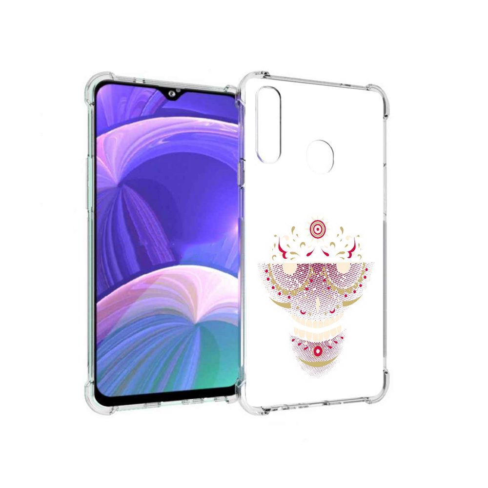 Чехол MyPads Tocco для Samsung Galaxy A20s карнавальный скелет абстракция