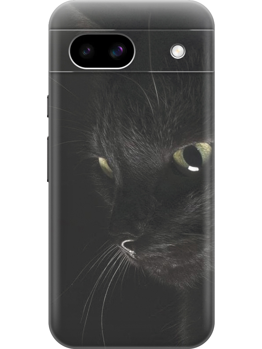 

Силиконовый чехол на Google Pixel 8a с принтом "Черный кот", Прозрачный;желтый;серый;черный, 784809111
