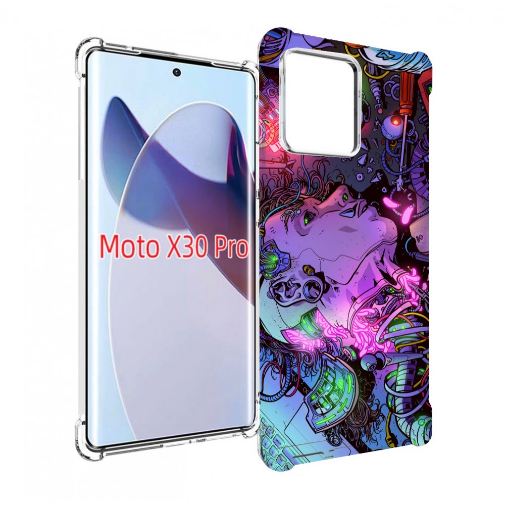 

Чехол MyPads голова робота мультик для Motorola Moto X30 Pro, Прозрачный, Tocco