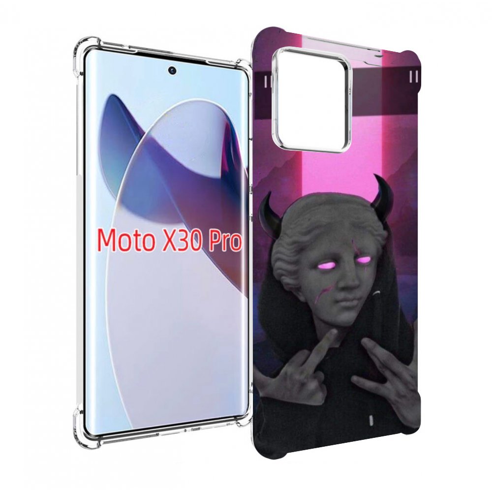 

Чехол MyPads глитч-статуя для Motorola Moto X30 Pro, Прозрачный, Tocco