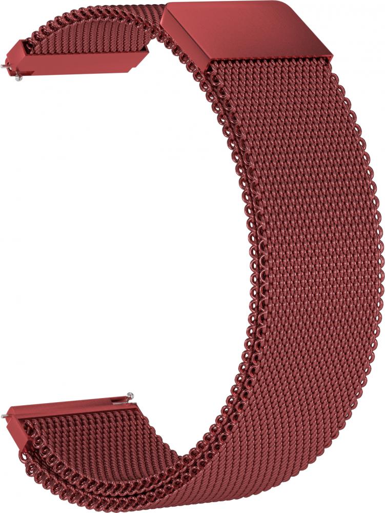 

Ремешок металлический GSMIN Milanese Loop 20 для Amazfit GTS 2 (Бордовый)