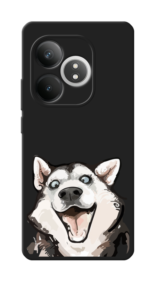 

Чехол Awog на Realme GT 6T "Радостный хаски", Белый;голубой;черный, 2517552-1