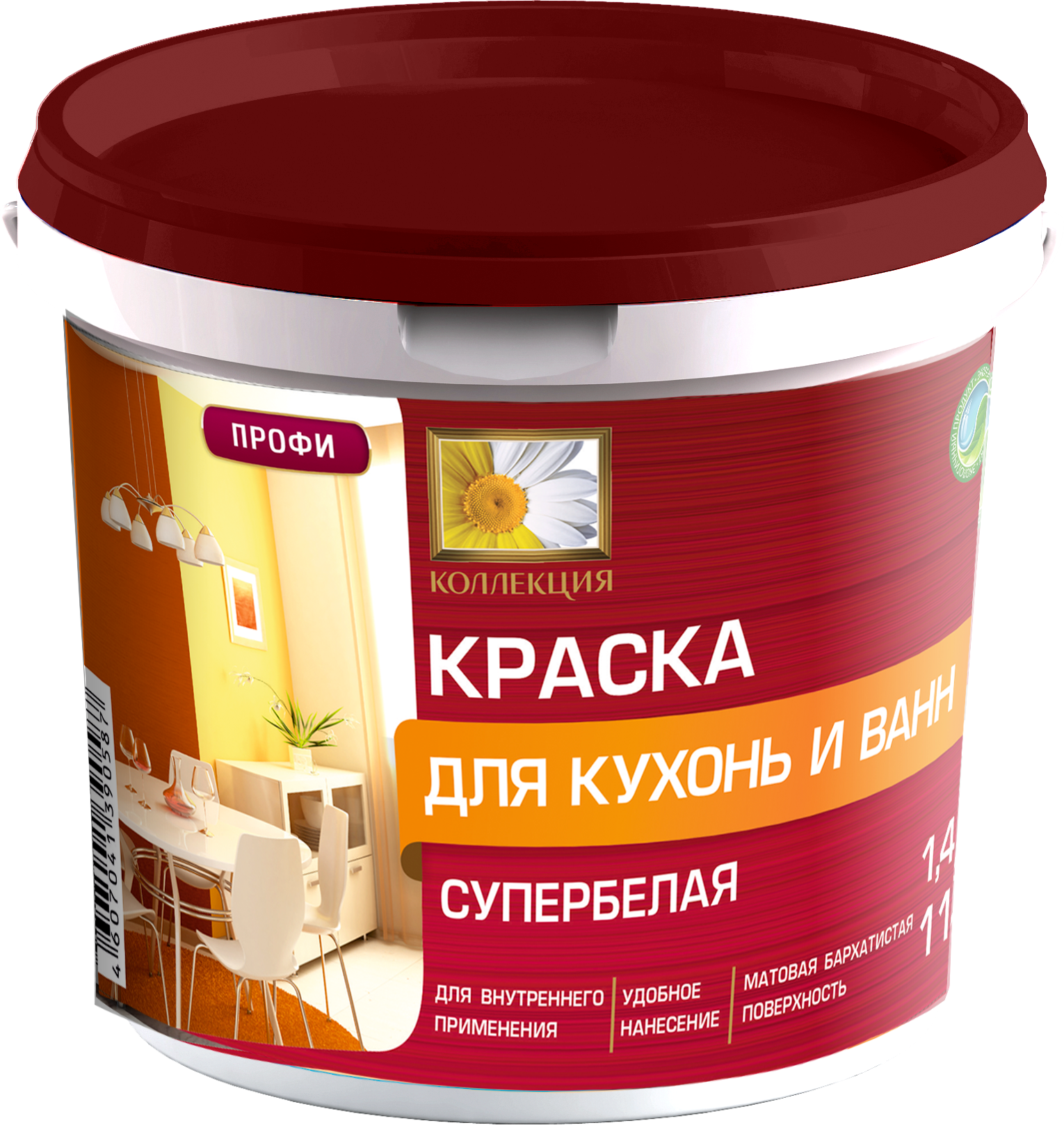 Водно-дисперсионная краска Коллекция для кухонь и ванн 028819673 1.4 кг