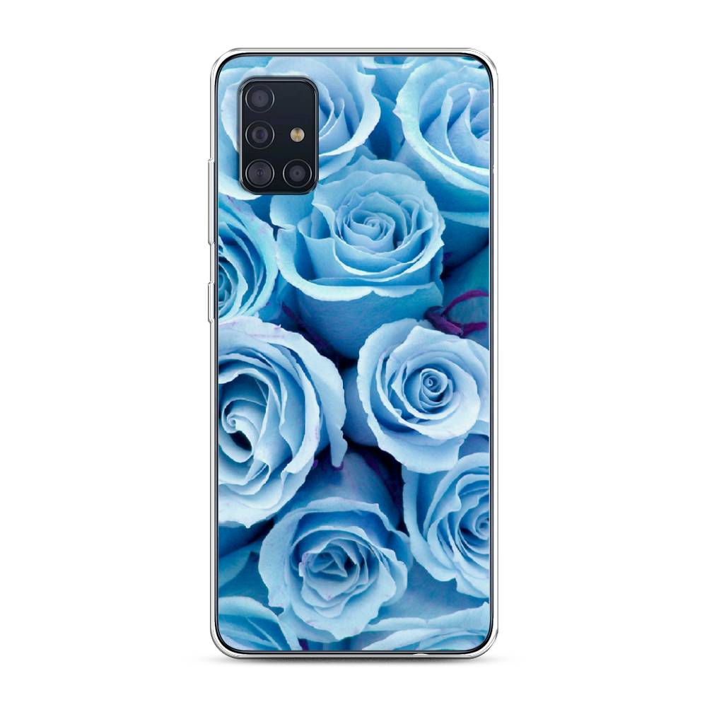 

Чехол Awog на Samsung Galaxy A51 "Лазурные розы", Разноцветный, 28950-8