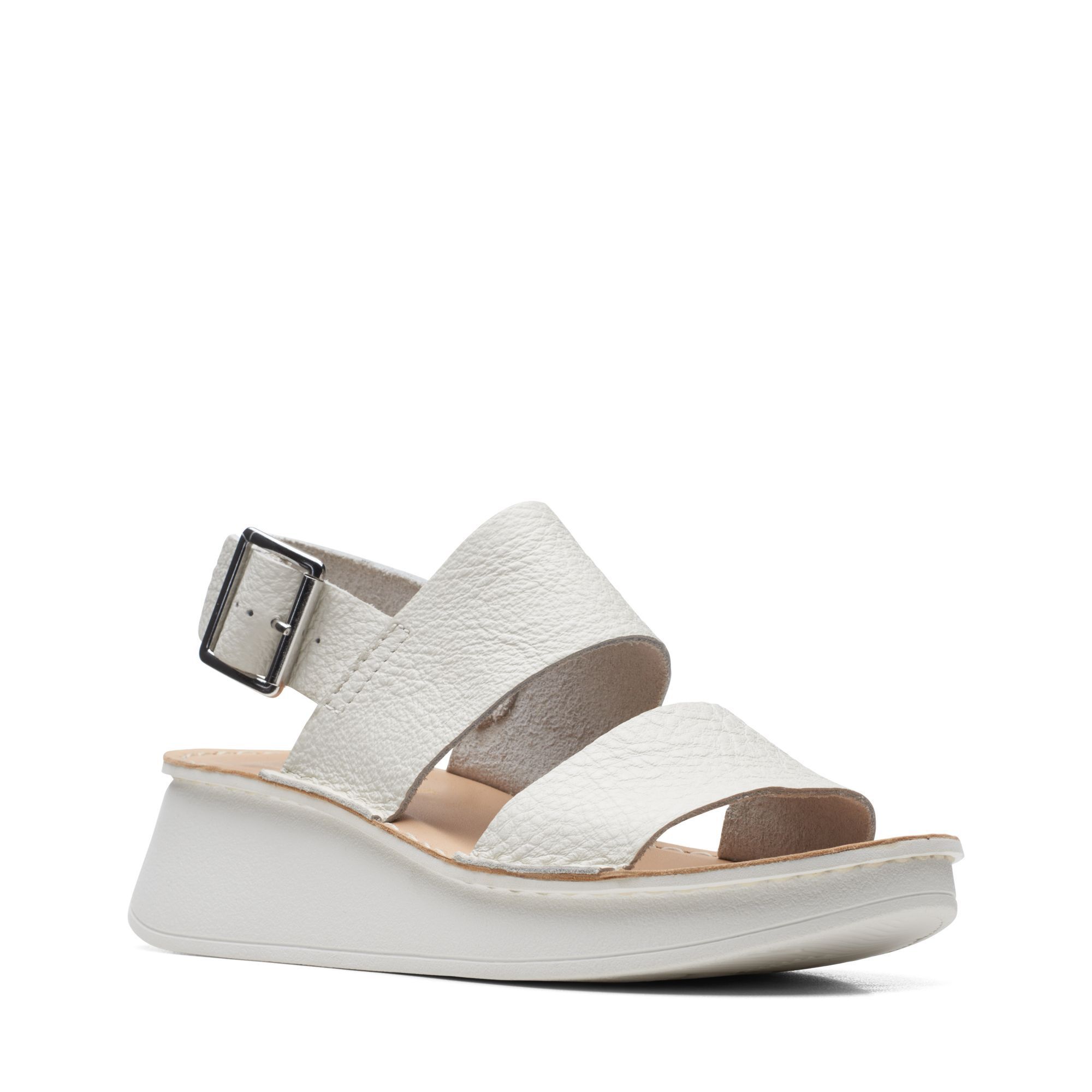 

Сандалии женский Clarks 26170824 белые 37.5 EU, Белый, 26170824
