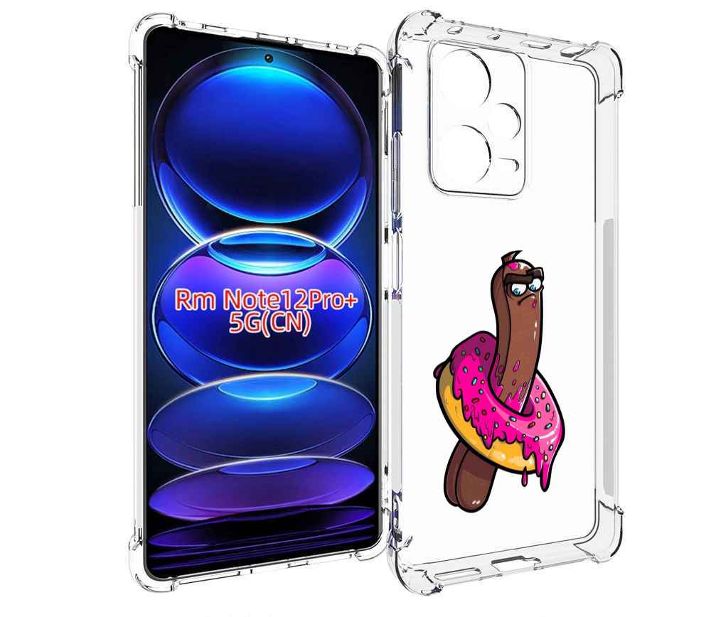 

Чехол MyPads эклер в пончике для Xiaomi Redmi Note 12 Pro + Plus, Прозрачный, Tocco
