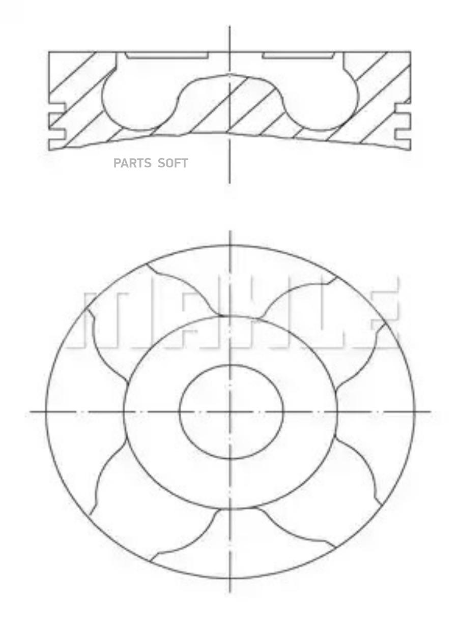 

Поршнекомплект Mahle/Knecht 0100400