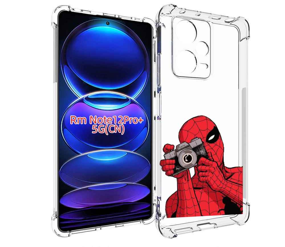 

Чехол MyPads человек паук фотограф детский для Xiaomi Redmi Note 12 Pro + Plus, Прозрачный, Tocco