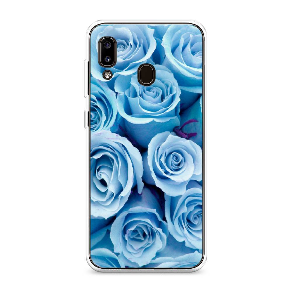 

Чехол Awog на Samsung Galaxy A20/A30 "Лазурные розы", Разноцветный, 27650-8