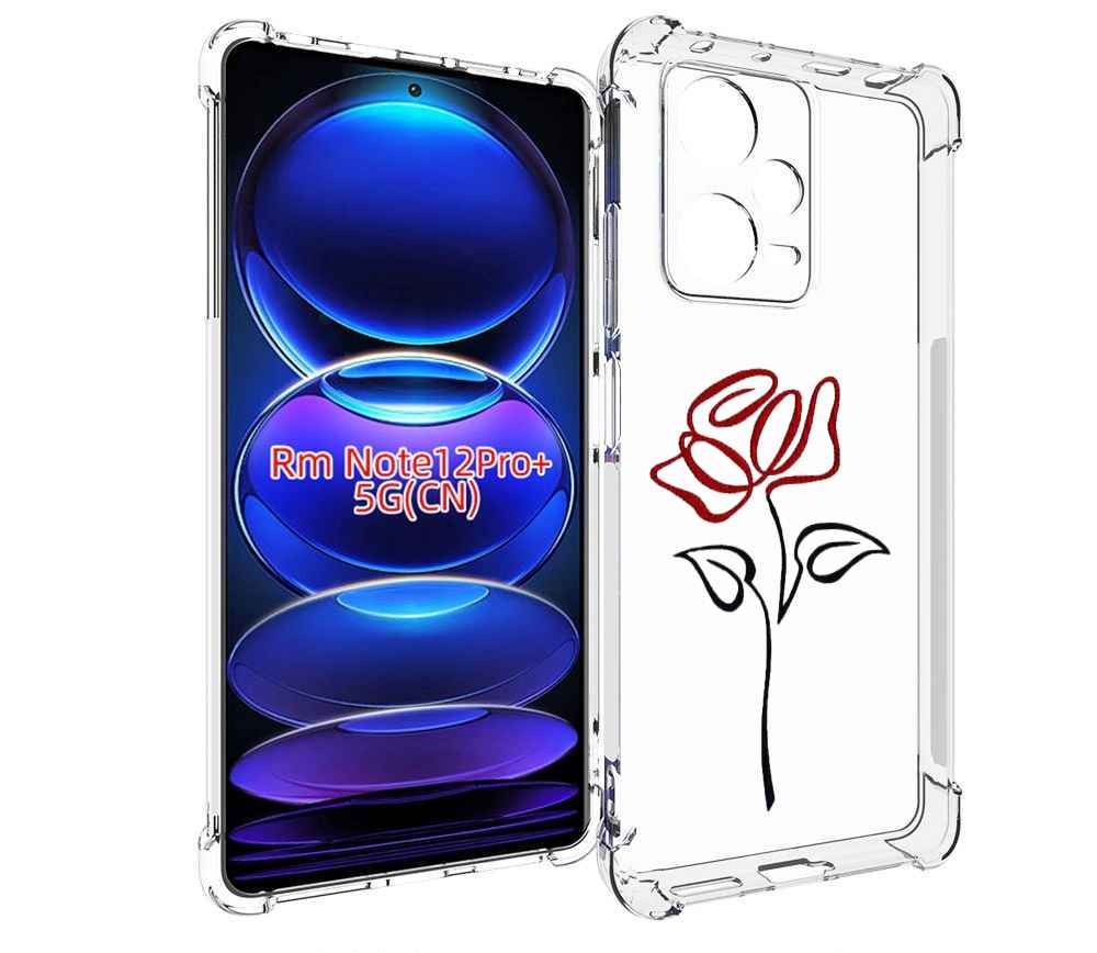 

Чехол MyPads цветок в одну линию для Xiaomi Redmi Note 12 Pro + Plus, Прозрачный, Tocco
