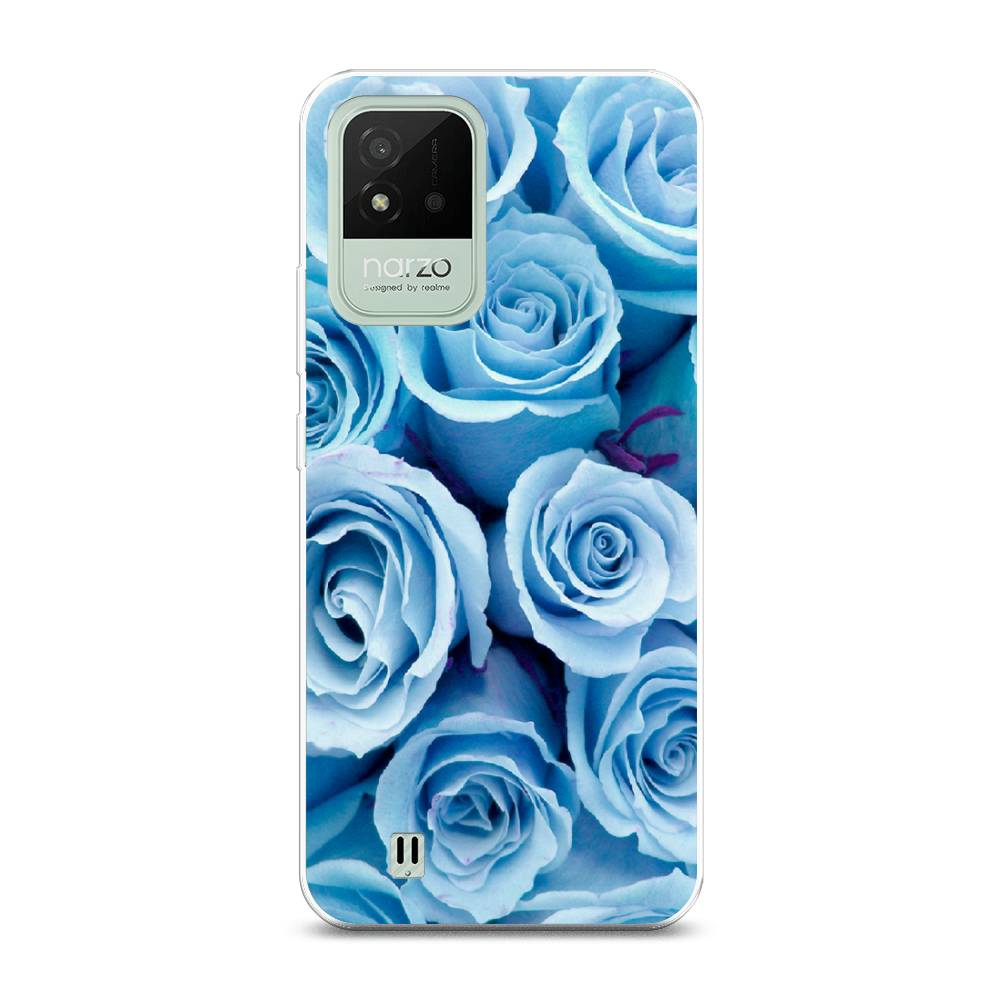 

Чехол Awog на Realme Narzo 50i "Лазурные розы", Разноцветный, 2510050-8