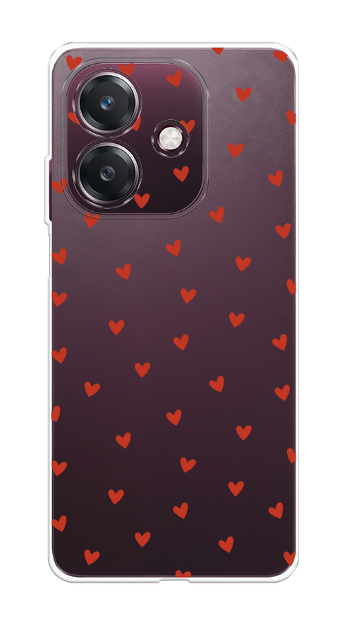 

Чехол на Oppo A3 "Red hearts", Красный;прозрачный, 2518650-1