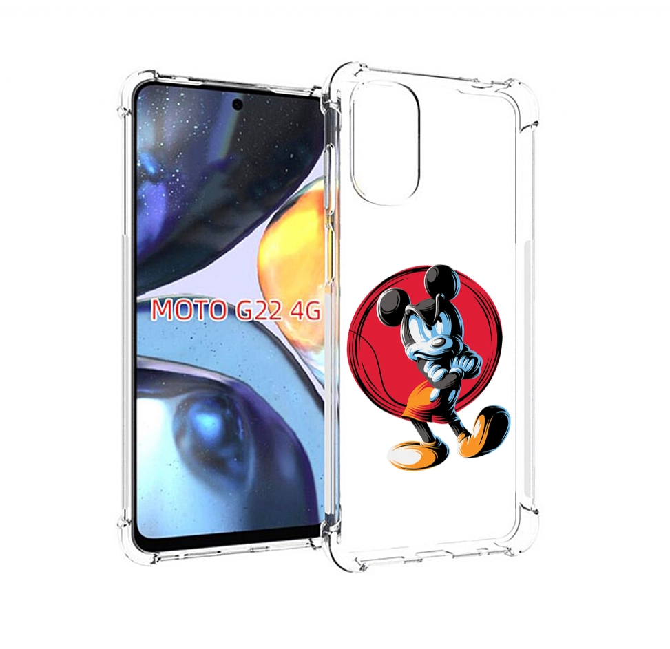 

Чехол MyPads злой-микки для Motorola Moto G22 4G, Прозрачный, Tocco