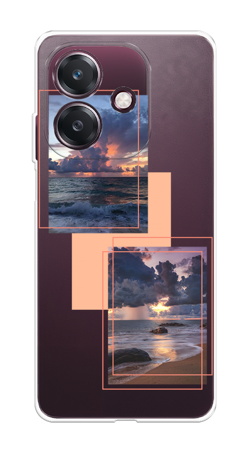 

Чехол на Oppo A3 "Sky collage", Розовый;прозрачный;синий, 2518650-1
