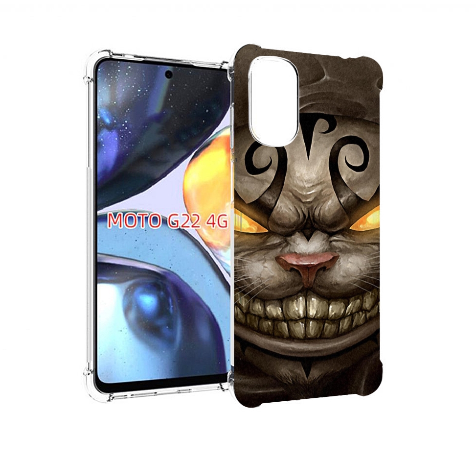 

Чехол MyPads злой котик с желтыми глазами для Motorola Moto G22 4G, Прозрачный, Tocco