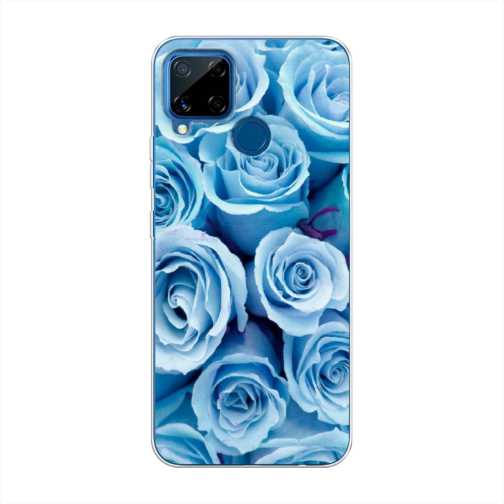 

Чехол Awog на Realme C15 "Лазурные розы", Разноцветный, 255050-8