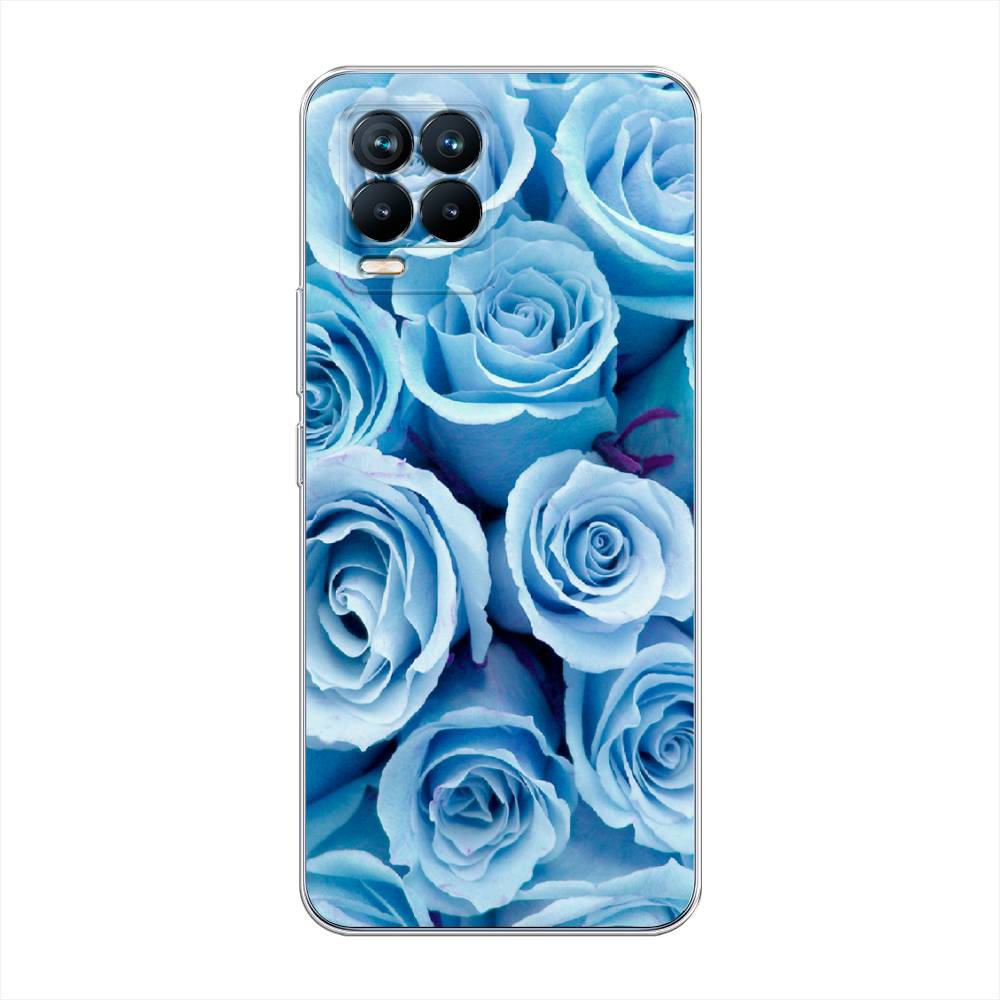 

Чехол Awog на Realme 8/8 Pro "Лазурные розы", Разноцветный, 255450-8