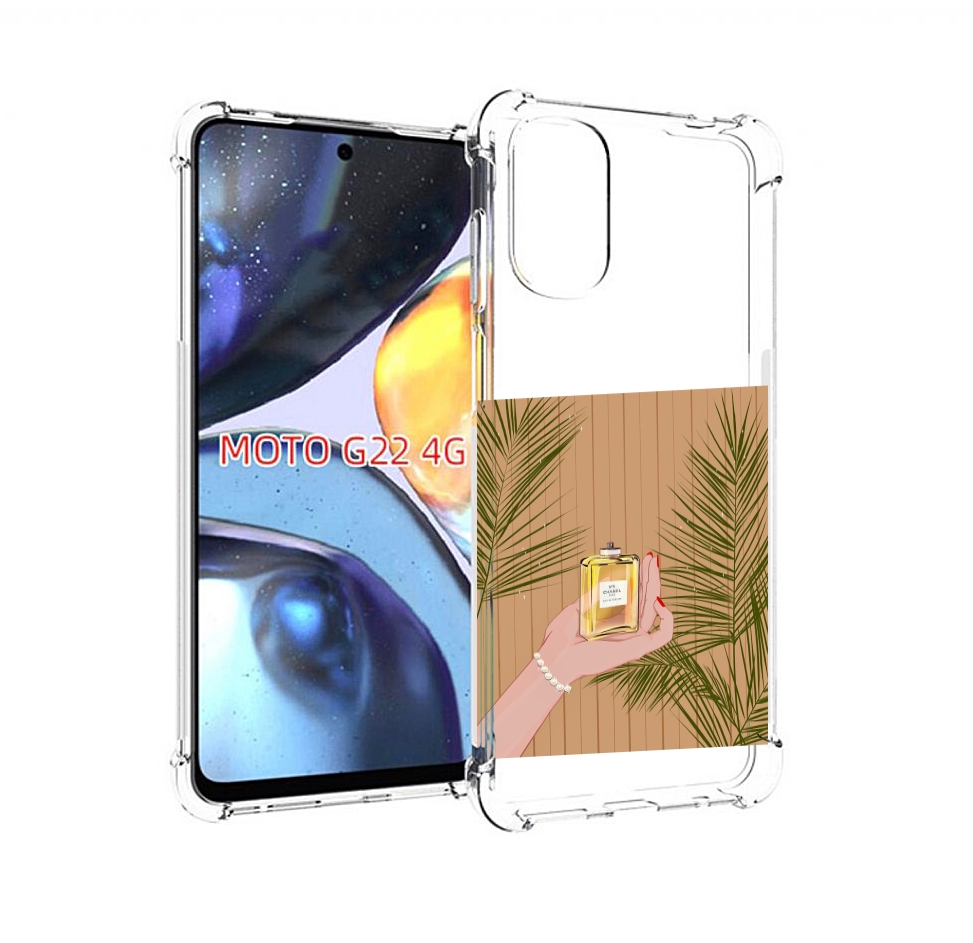 

Чехол MyPads запах-шанель-номер-5 для Motorola Moto G22 4G, Прозрачный, Tocco