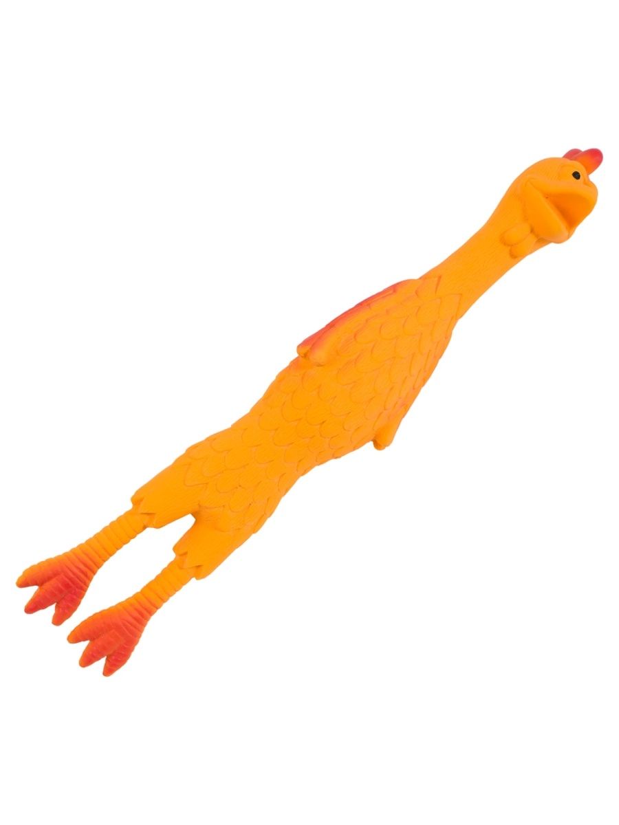 фото Жевательная игрушка, игрушка-пищалка для собак zooone курица, желтый, 6.8 см