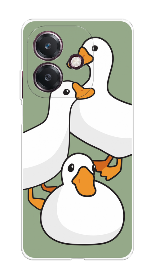 

Чехол на Oppo A3 "Утиное трио", Оранжевый;белый;серый, 2518650-1