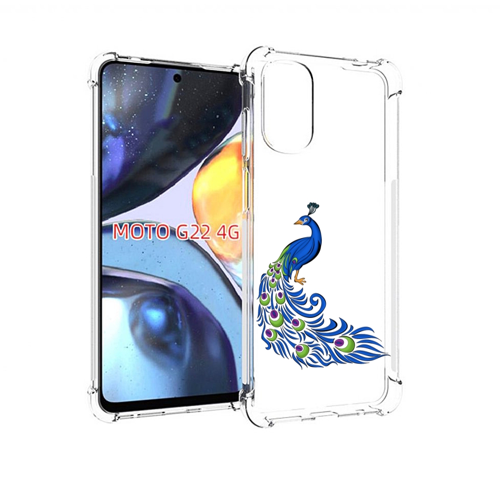 

Чехол MyPads жарптица-голубая для Motorola Moto G22 4G, Прозрачный, Tocco