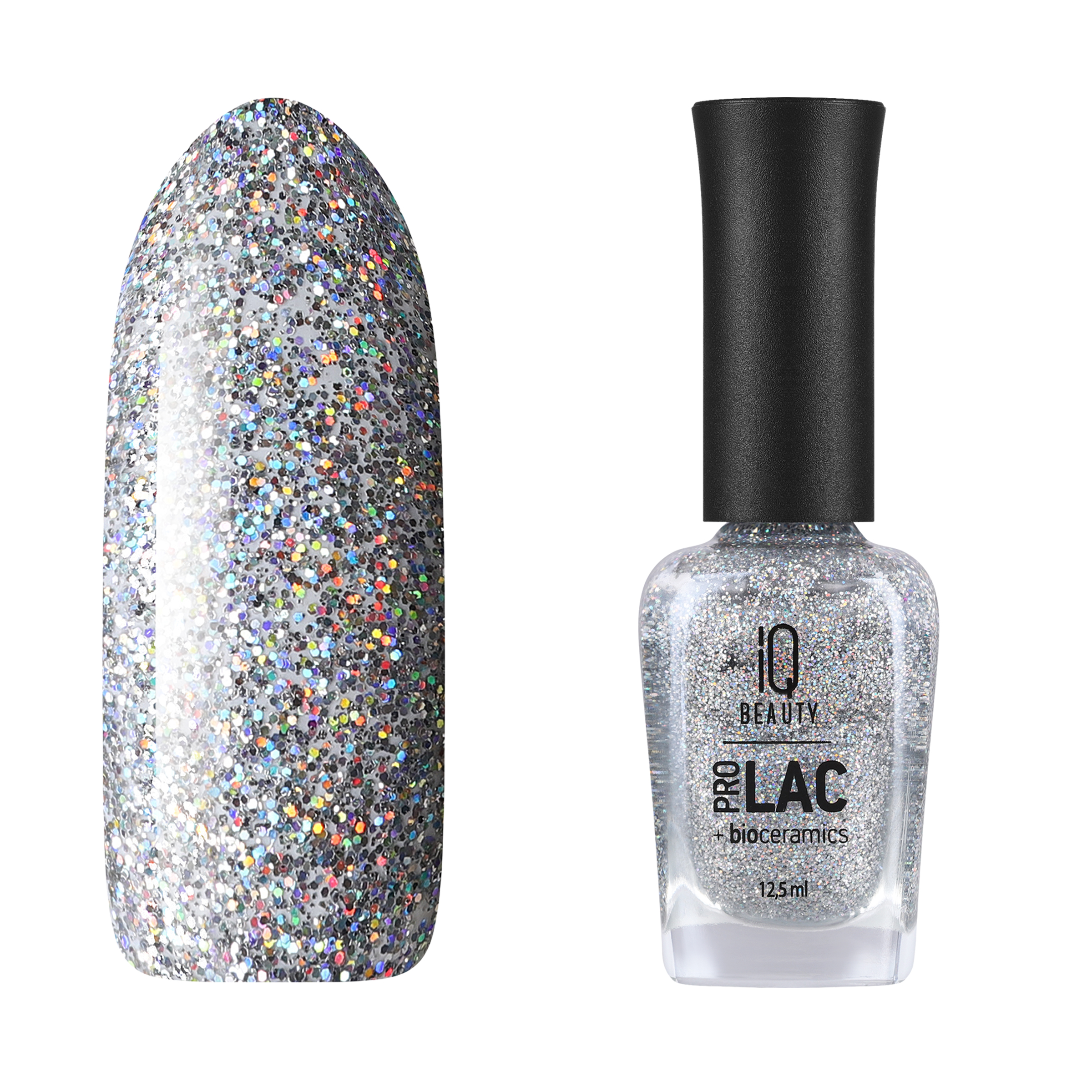 

Лак для ногтей IQ Beauty PROLAC+bioceramics 122 Pure wonder, 12.5 мл, Серебристый