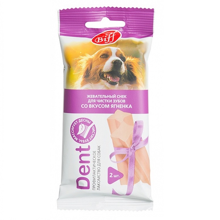 

Лакомство для собак TiTBiT Dent, для средних пород, жевательный снек с ягненком 5шт по 50г