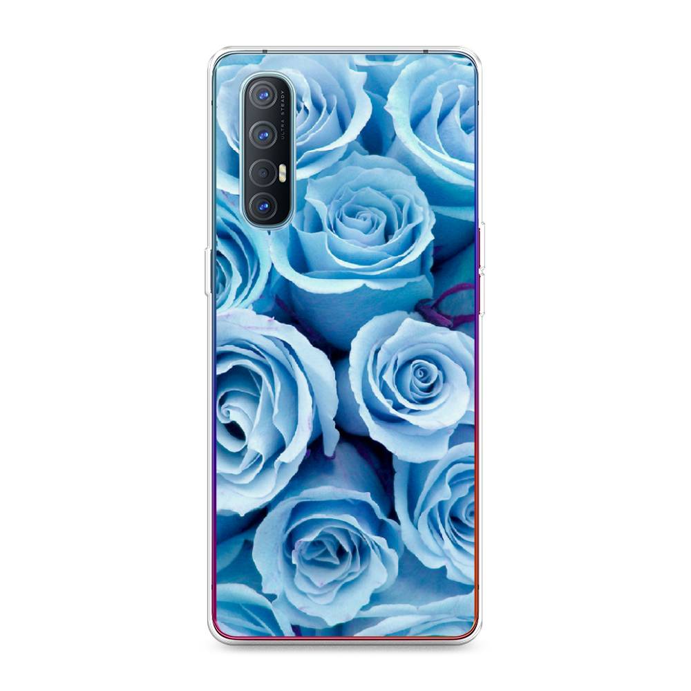 фото Силиконовый чехол "лазурные розы" на oppo reno 3 pro awog