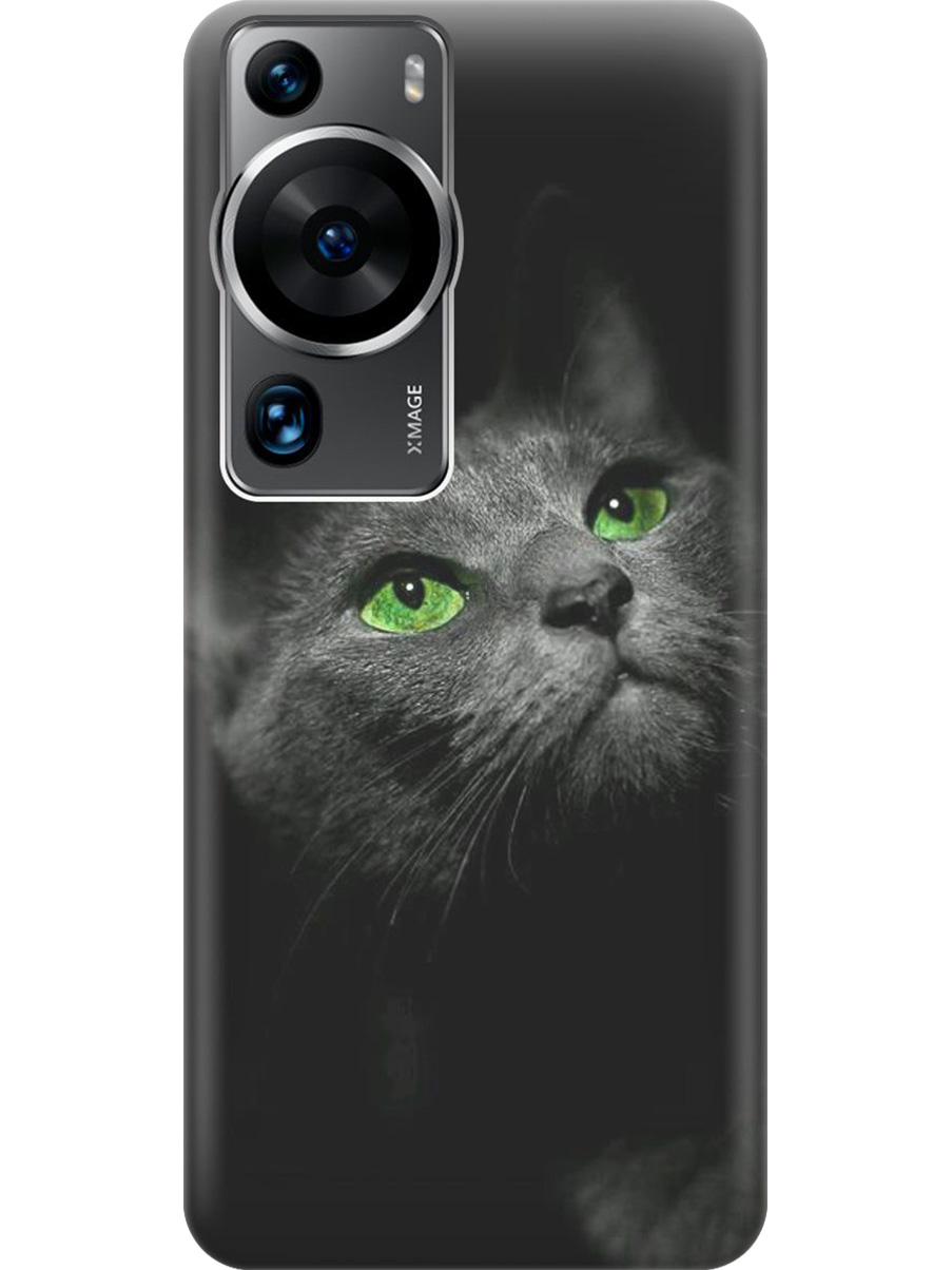 

Силиконовый чехол на Huawei P60 Pro с принтом "Зеленоглазая кошка", Прозрачный;зеленый;серый;черный, 772620811