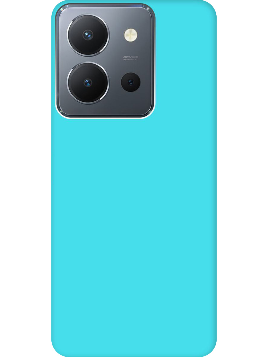 

Силиконовый чехол на Vivo Y36 матовый мятный, Голубой, 772628421