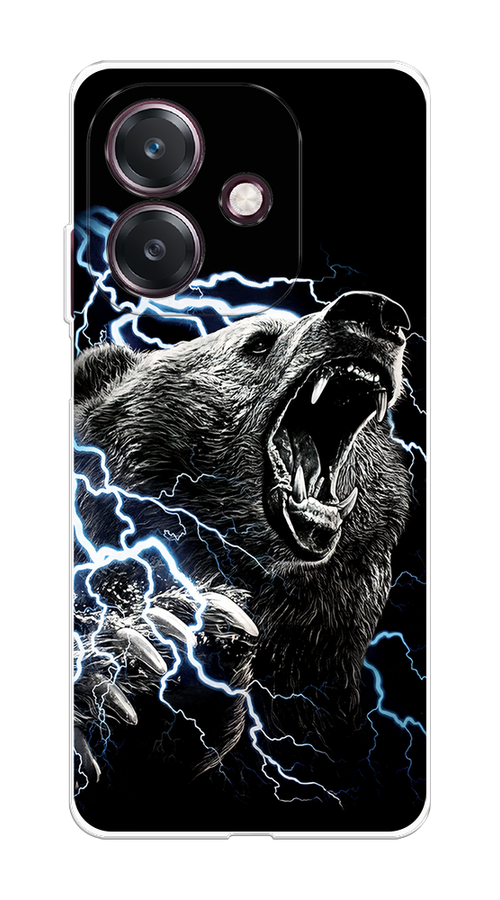 

Чехол на Oppo A3 "Гроза и медведь", Черный;серый;серебристый, 2518650-1