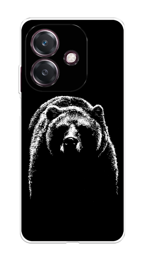 

Чехол на Oppo A3 "Медведь в ночи", Белый;черный, 2518650-1