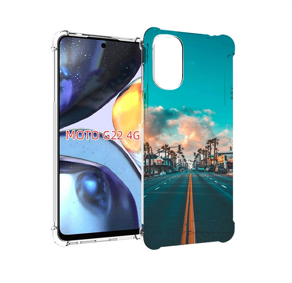 

Чехол MyPads дорога-в-лос-анджелес для Motorola Moto G22 4G, Прозрачный, Tocco