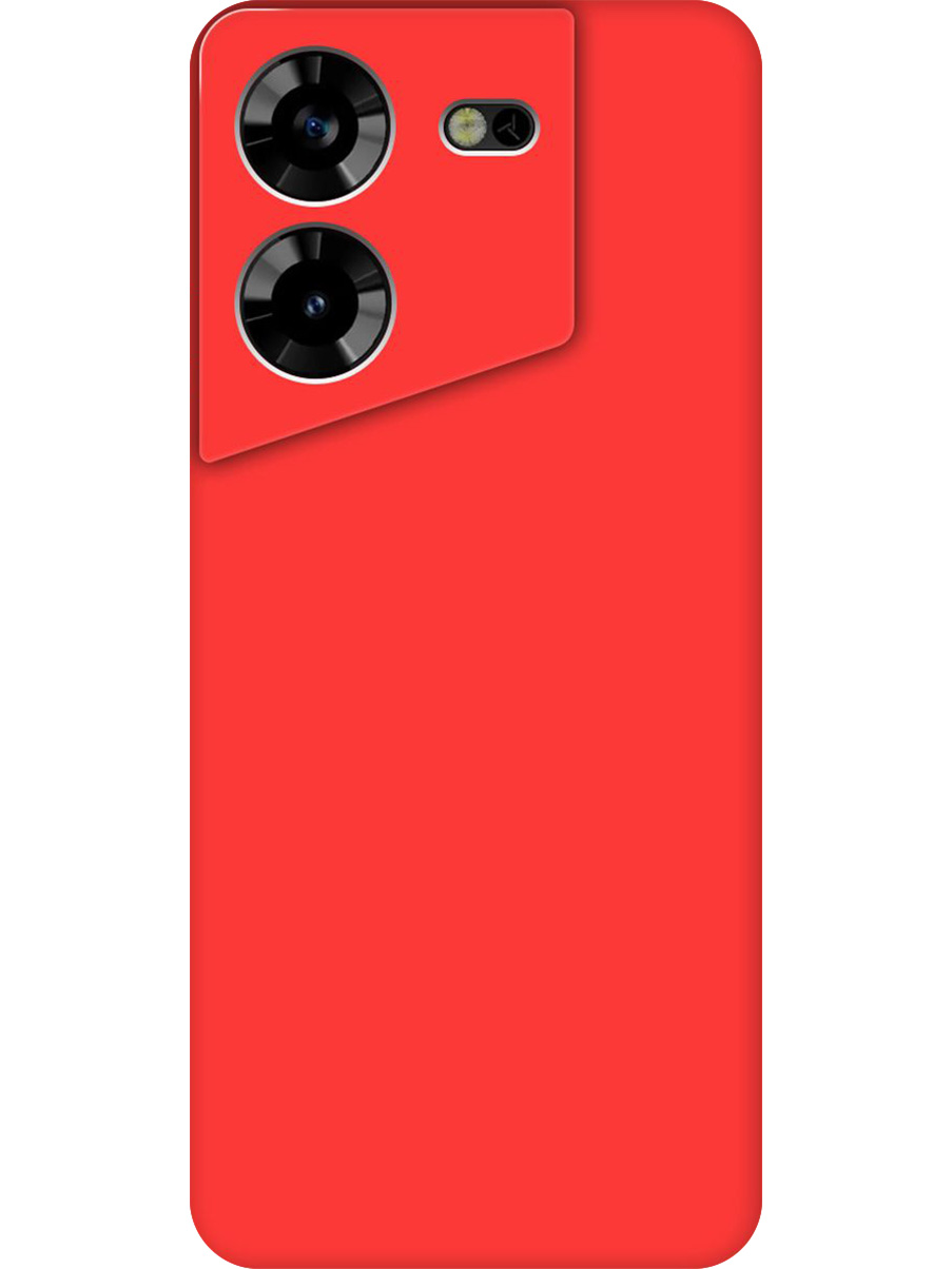 

Силиконовый чехол на Tecno Pova 5 матовый красный, 772627521
