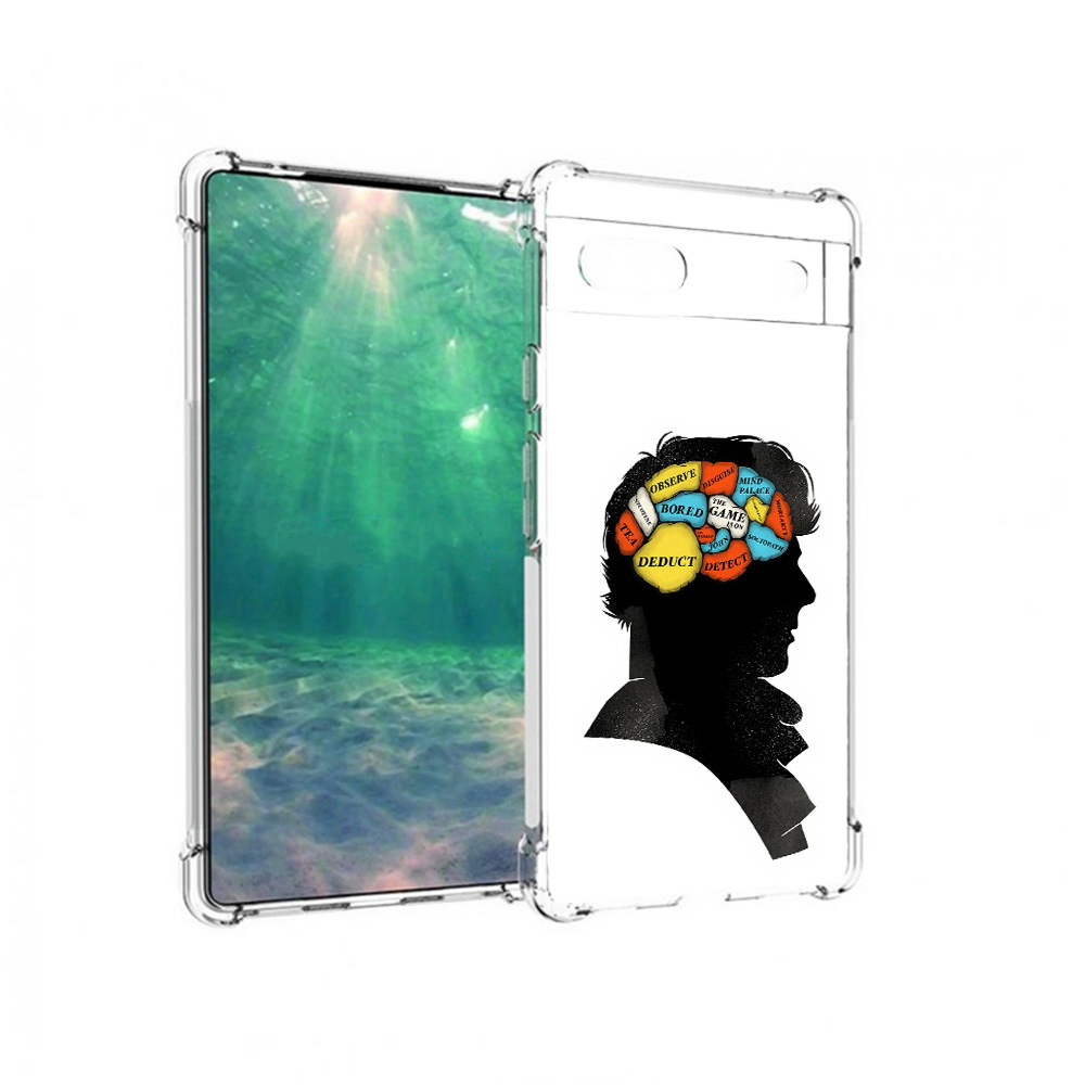 

Чехол MyPads Tocco для Google Pixel 6A темный рисунок, Прозрачный, Tocco