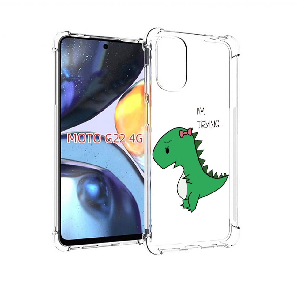 

Чехол MyPads динозаврик-девочка для Motorola Moto G22 4G, Прозрачный, Tocco