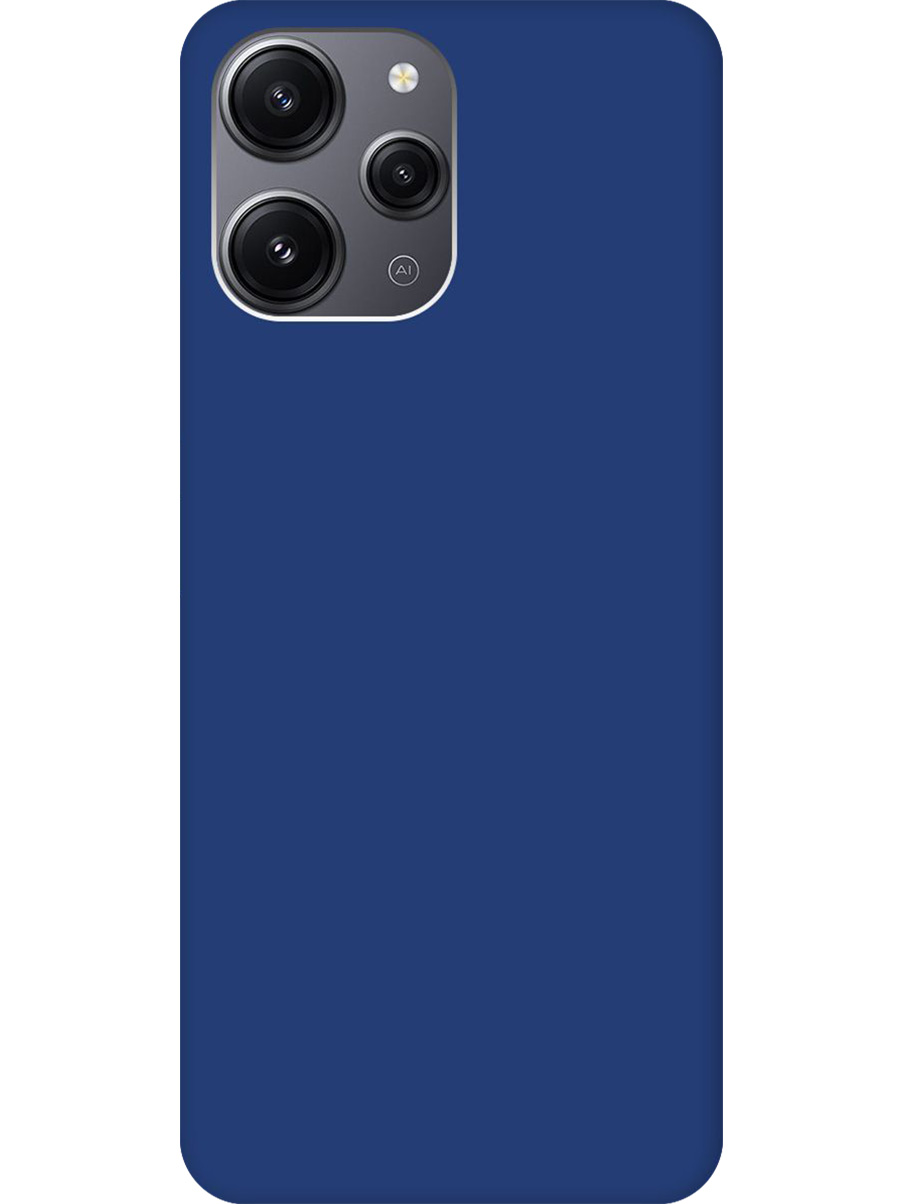 

Силиконовый чехол на Xiaomi Redmi 12 матовый синий, 772621713