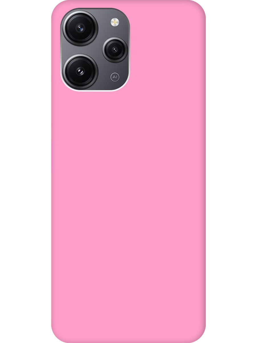 

Силиконовый чехол на Xiaomi Redmi 12 матовый розовый, 772621721