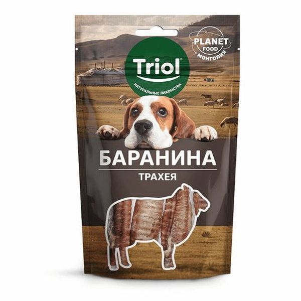 фото Лакомство для собак triol, трахея, баранина, 40г, 16 шт