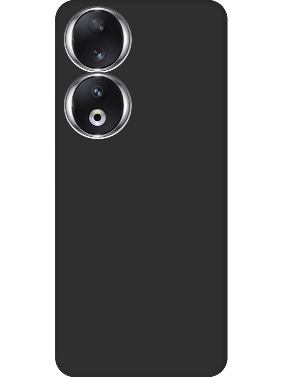 

Силиконовый чехол на Honor 90 матовый черный, 772618113