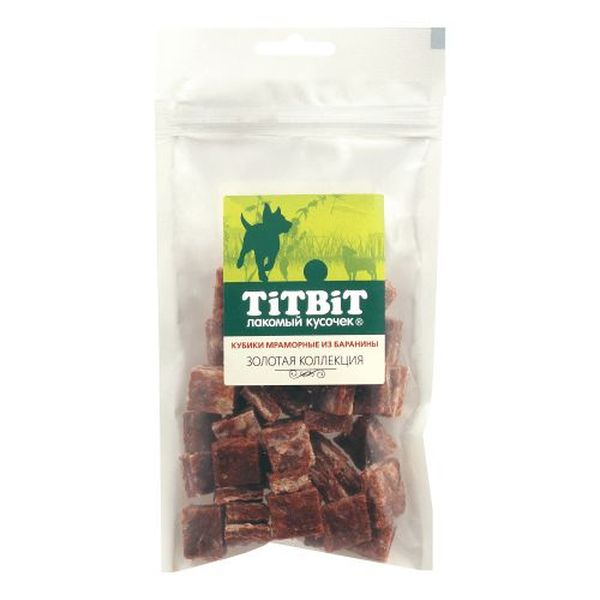

Лакомство для собак TiTBiT, кусочки, баранина, 0.084г