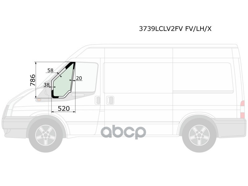 

Стекло Форточки (Уголок) Переднее Левое Ford Transit Van 00- Xyg Арт. 3739Lclv2Fv Fv/Lh/X